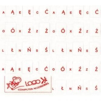 Logo Polnische Tastaturaufkleber rot