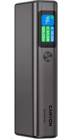 Canyon CNS-CPB230DG grau / Powerbank / 20000mAh / PD 130W / 2x USB-C / 1x USB-A