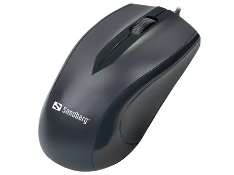 Sandberg Office-Maus schwarz / optisch / 1200 dpi / 3 Tasten / USB-C / 1,5 m