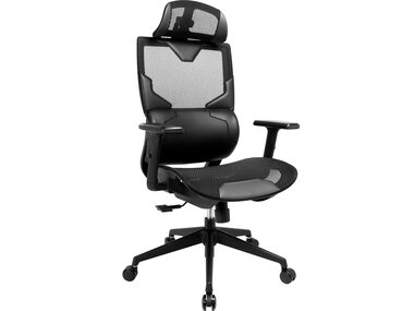 Sandberg ErgoFusion schwarz / Gaming-Stuhl / ergonomisch / verstellbar / Rollen / Tragkraft 150 kg 