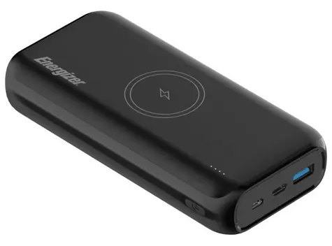 Energizer QE20009PQ Powerbank schwarz / 20000mAh / 1x USB-A & 1x USB-C & 1x microUSB