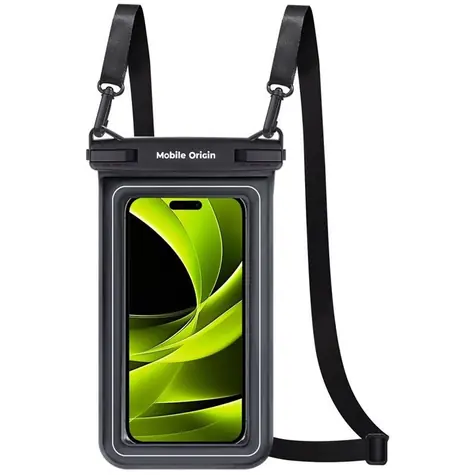 Mobile Origin Waterproof Floating Case with Small Pouch 6.8" - schwarz/weiß / wasserdichtes Universalgehäuse mit kleiner Tasche