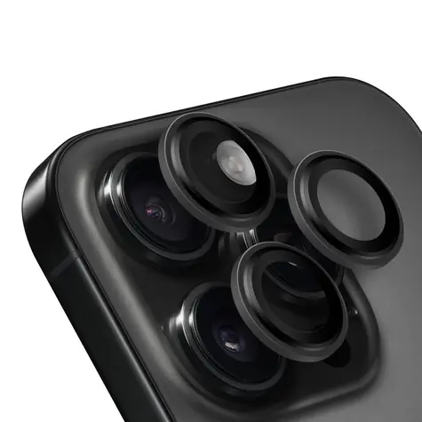 Obal:Me Objektivschutz für Apple iPhone 15 Pro/15 Pro Max Schwarz Titan