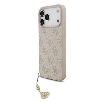 Guess 4G Charm Back Cover für iPhone 17 Pro Max Ton in Ton Pink
