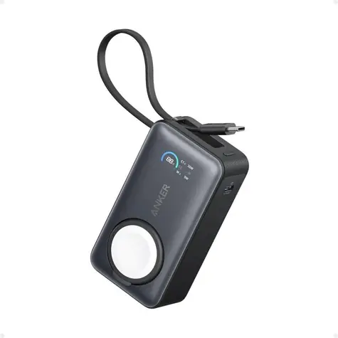 Anker MagGo 10000mAh schwarz / Kabellose Powerbank / 35W / mit USB-C Kabel / USB-C