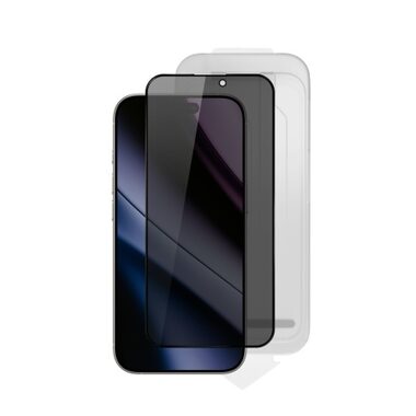 Epico Privacy Glass 3D DF iPhone 16 Pro/17 Ultrabreite Abdeckung mit staubdichtem Ein-Schritt-Applikator