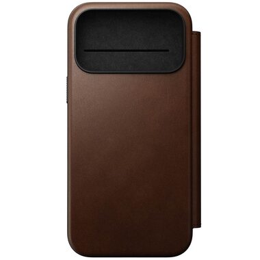 Nomad Modern Leather Folio Case für Apple iPhone 17 Pro Max Braun