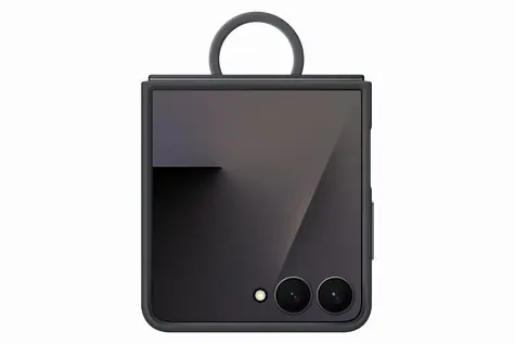 Samsung Silikonhülle mit Fingerhalterung Flip7 Schwarz