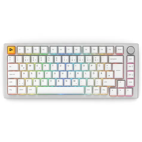 Glorious GMMK Pro weiß / Gaming-Tastatur / mechanisch / Glorious Fox Ultralight / ISO-Layout / DE-Layout 