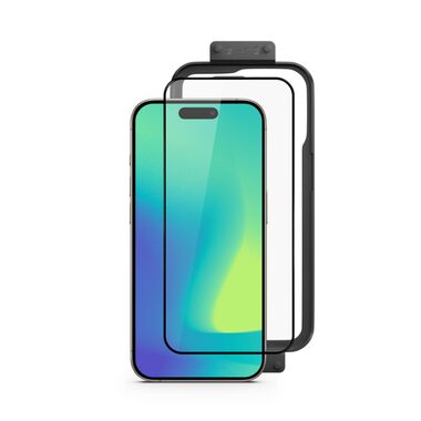 Spello Shield Glass 3D Schutzglas für Apple iPhone 15/Iphone 16 / mit Einbaurahmen