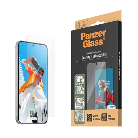 PanzerGlass Samsung Galaxy S25/S24 mit Einbaurahmen