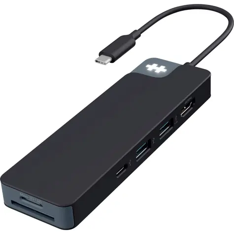 Targus HyperDriveFlex 8 Port USB-C Hub, schwarz / HDMI / 2x USB / USB-C 100W PD / 3,5-mm-Klinkenanschluss / SD- und microSD-Kartenleser
