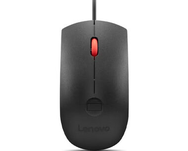 Lenovo Fingerabdruck-Biometrie-USB-Maus Gen 3, schwarz / Kabelgebundene Maus / 2000 DPI / USB-A