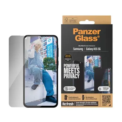 PanzerGlass Sichtschutz für Samsung Galaxy A55 5G mit Montagerahmen