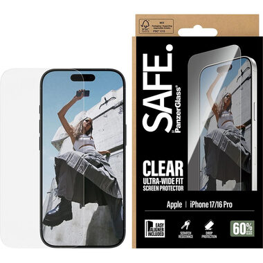 PanzerGlass SAFE Apple iPhone 17/16 Pro mit Montagerahmen