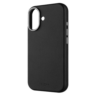 FIXED MagLeather-Hülle für Apple iPhone 17 aus veganem Leder mit MagSafe-Halterung, schwarz