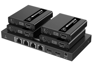 PremiumCord HDMI 1-4 Splitter + Extender über CAT6/6a/7 / UHD 4K@30Hz bis zu 70 m