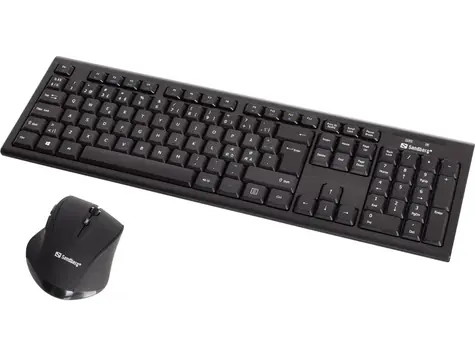 Sandberg Wireless Office DesktopSet Nor schwarz / kabellose Tastatur + Maus / 2,4 GHz 