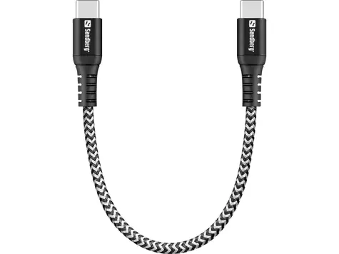 Sandberg Survivor USB-C- Cable 0,2 m 100 W / USB-C-zu-USB-C-Ladekabel