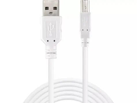Sandberg USB 2.0 AB Stecker 1,8 m weiß / USB-A auf USB-B Kabel