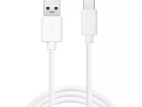 Sandberg USB-C > USB-A 2.0 1M SAVER weiß / USB-A auf USB-C Kabel