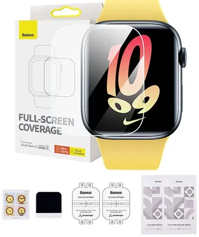 Baseus Schutzfolie 41 mm für Apple Watch 7/8 transparent