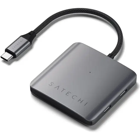 Satechi USB-C Hub, grau / 4X USB-C / PD 100 W
