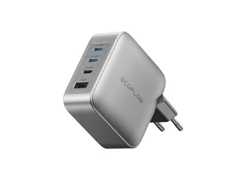 EcoFLow Rapid Pro Ladegerät silber / 3x USB-C + 1x USB-A / 140 W / GaN