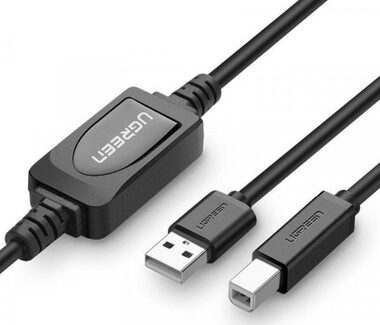 Ugreen US122 Aktives Druckerkabel 15 m / USB 2.0 AB