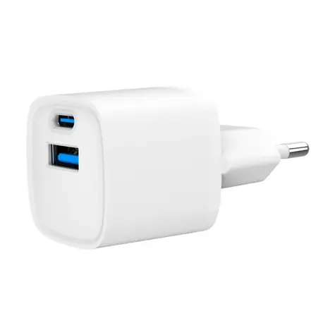 Gembird TA-UC-PDQC20-W-01 Netzteil weiß / 1x USB-C + 1x USB-A / 20 W