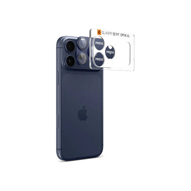 Spigen Glass tR EZ Fit Optik Pro XL Kameraglas für Apple iPhone 17 Pro Max, dunkelblau
