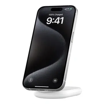 Belkin BOOST CHARGE Qi2 Magnetische Ladestation Weiß / 15 W / Faltbar 