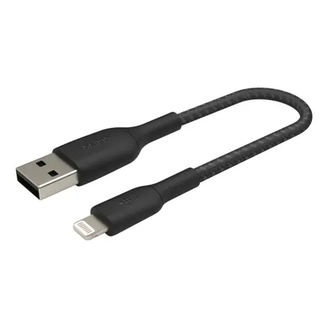 Belkin BOOST CHARGE geflochtenes Kabel USB-A auf Lightning schwarz / 15 cm