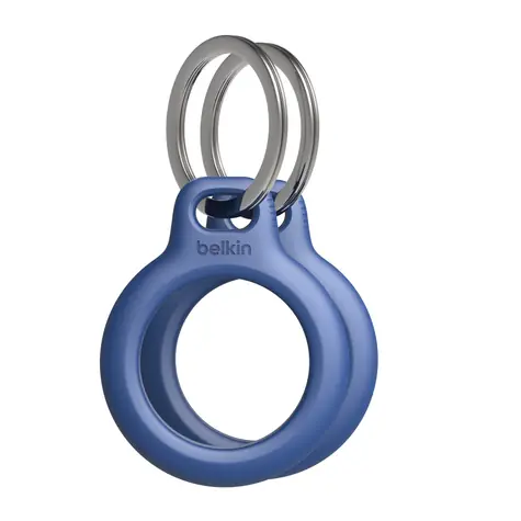Belkin Hülle für Apple AirTag mit Schlüsselring, blau / 2 Stück