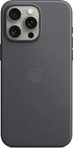 Ausgepackt - Apple FineWoven Stoffhülle mit MagSafe für iPhone 15 Pro Max Schwarz / Ausgepackt