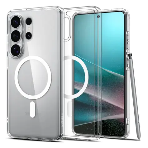 Spigen Ultra Hybrid MagSafe Schutzhülle für Samsung Galaxy S26 Ultra, durchsichtig weiß