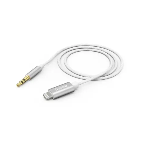 HAMA MFI-Audioadapterkabel Lightning auf 3,5-mm-Klinkenstecker für Apple / 1 m / aktiv / Aluminium