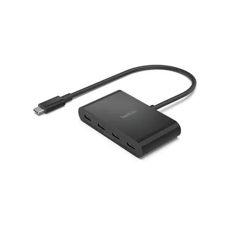 Belkin Connect USB-C Hub, schwarz / 4X USB-C / 100 W / PD