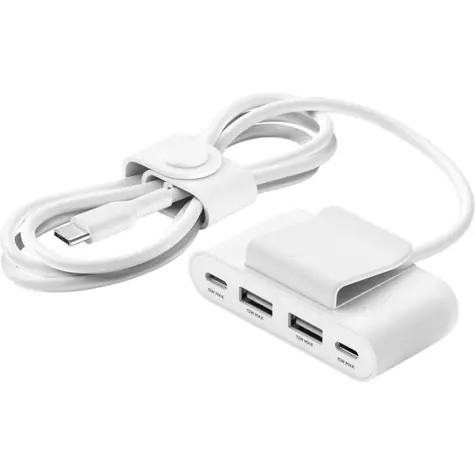 Belkin BOOST CHARGE USB-Hub weiß / 2x USB-C / 2x USB-A / 30W / mit 2m USB-C-Kabel