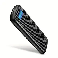 Axagon EEM2-SC, externes USB-C-Gehäuse (10 Gbit/s) für M.2 NVMe SSDs, schraubenlos, geripptes Aluminium