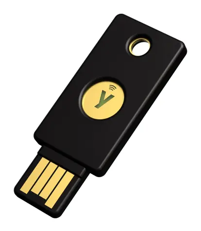 Yubico Sicherheitsschlüssel NFC - USB-A / unterstützt Multi-Faktor-Authentifizierung (NFC) / unterstützt FIDO2 U2F / wasserdicht