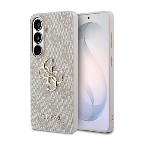 Guess PU 4G Metall Logo -Rückseite für Samsung Galaxy S26 Pink