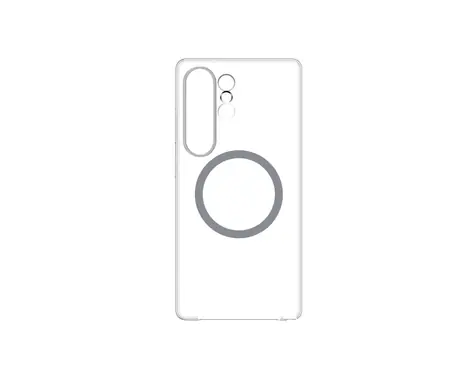 Transparente Samsung -Schutzhülle mit Magnetbefestigung für Galaxy S25 Ultra