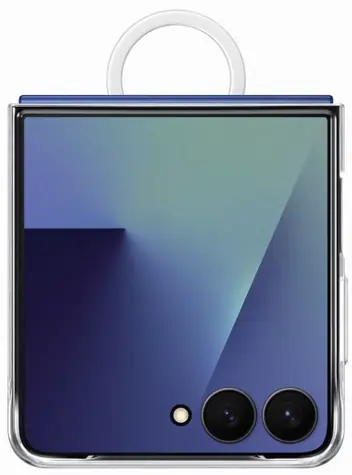 Ausgepackt - Samsung Flip7 Rückseite mit Fingerhalter, transparent / ausgepackt