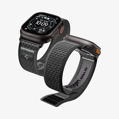 Spigen Athlex Air 2 Active Band Armband für Apple Watch 49 mm/46 mm/45 mm/44 mm schwarz-grau