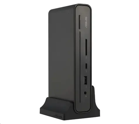 Asus DC300 Triple-Display-USB-C-Dockingstation, schwarz / 2x USB-C / 3x USB-A / HDMI / RJ45 / DP / SD / DC / 3,5-mm-Klinkenanschluss