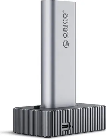 Orico IT18C3 Dockingstation, grau / für M.2 NVMe/SATA-Festplatten / USB-C / USB-C/USB-A - USB-C-Kabel (1 m)