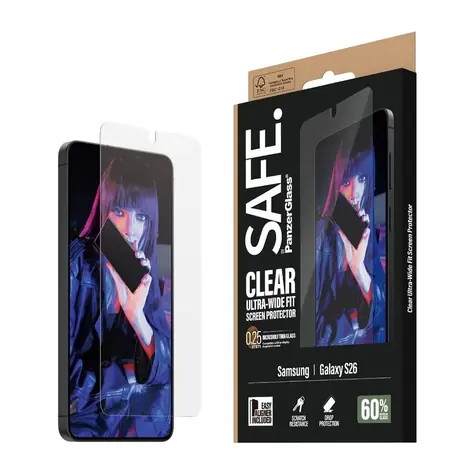PanzerGlass SAFE Samsung Galaxy S26 mit Montagerahmen
