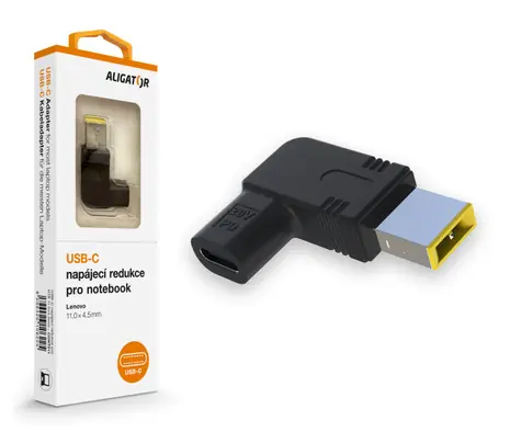 Ausgepackt - Aligator USB-C-Netzteil 11 x 4,5 mm für Lenovo -Laptops / ausgepackt