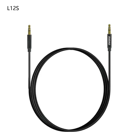 Dudao L12S AUX-Audiokabel / 3,5-mm-Miniklinkenstecker / 1 m / 3-poliges Stereo / schwarz